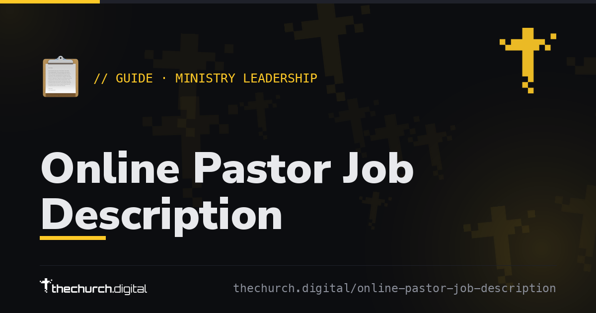Online Pastor Job Description